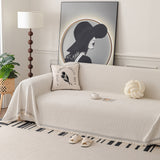 Textured Woven Modern Sofa Cover, Natural Blend Decorative Couch Throw Blanket - Ornate Home