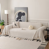Textured Woven Modern Sofa Cover, Natural Blend Decorative Couch Throw Blanket - Ornate Home