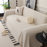 Textured Woven Modern Sofa Cover, Natural Blend Decorative Couch Throw Blanket - Ornate Home