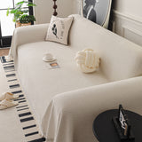 Textured Woven Modern Sofa Cover, Natural Blend Decorative Couch Throw Blanket - Ornate Home