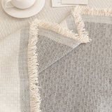 Textured Woven Modern Sofa Cover, Natural Blend Decorative Couch Throw Blanket - Ornate Home