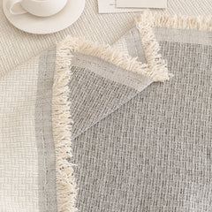 Textured Woven Modern Sofa Cover, Natural Blend Decorative Couch Throw Blanket - Ornate Home