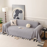 Textured Woven Modern Sofa Cover, Natural Blend Decorative Couch Throw Blanket - Ornate Home