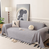 Textured Woven Modern Sofa Cover, Natural Blend Decorative Couch Throw Blanket - Ornate Home