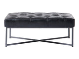 Thad Black Ottoman - Ornate Home