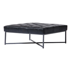 Thad Black Ottoman - Ornate Home