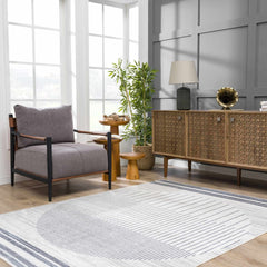 Thad Medium Gray Washable Area Rug - Ornate Home