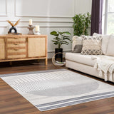 Thad Medium Gray Washable Area Rug - Ornate Home