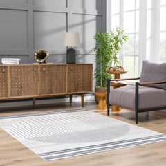 Thad Medium Gray Washable Area Rug - Ornate Home
