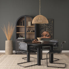 Thad Natural 1-Light Woven Rattan Dome Pendant
