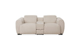 Thaddea White Power Loveseat - Ornate Home