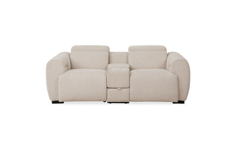Thaddea White Power Sofa & Loveseat - Ornate Home