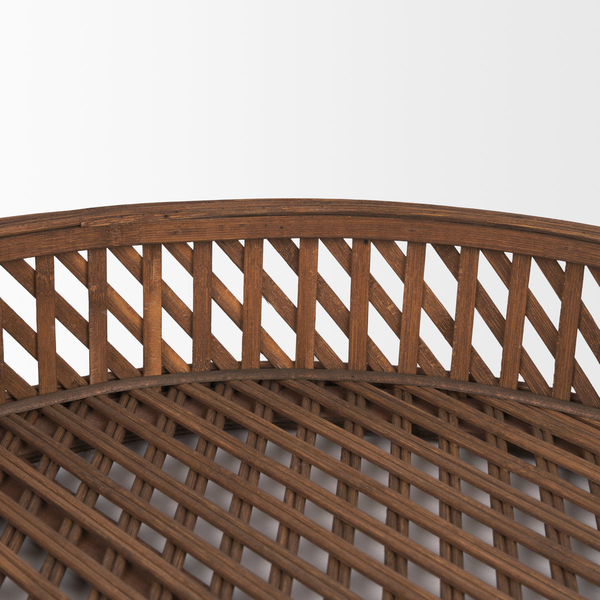 Thala Medium Brown Round Wicker Tray (Set of 2) - Ornate Home