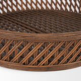 Thala Medium Brown Round Wicker Tray (Set of 2) - Ornate Home