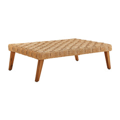Thames Natural Outdoor Patio Wicker Outdoor Patio Rattan Coffee Table - Ornate Home