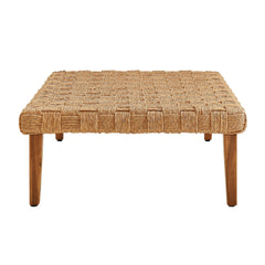 Thames Natural Outdoor Patio Wicker Outdoor Patio Rattan Coffee Table - Ornate Home