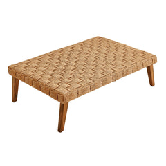 Thames Natural Outdoor Patio Wicker Outdoor Patio Rattan Coffee Table - Ornate Home