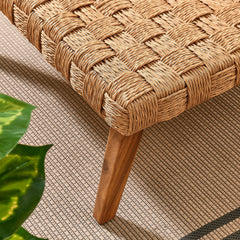 Thames Natural Outdoor Patio Wicker Outdoor Patio Rattan Coffee Table - Ornate Home