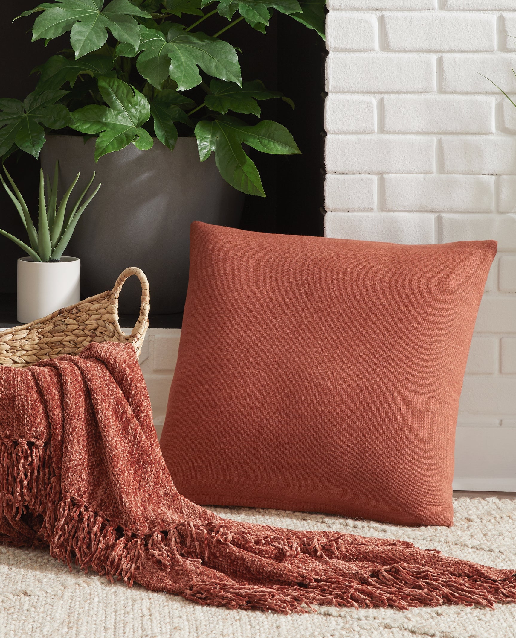 Thaneville Rust Pillow - Ornate Home