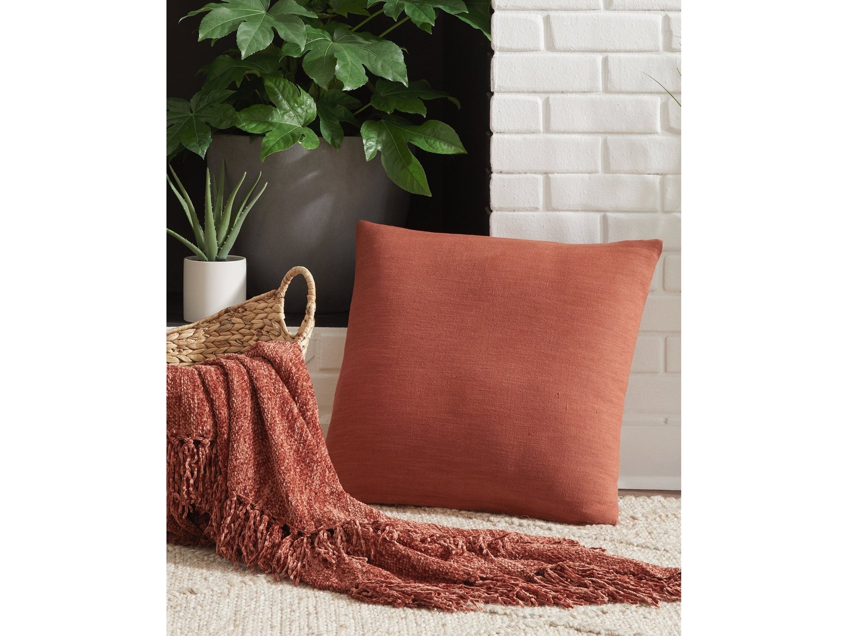 Thaneville Rust Pillow (Set of 4) - Ornate Home