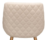 Thao White Linen Gold Legs Chair - Ornate Home