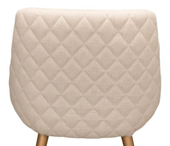 Thao White Linen Gold Legs Chair - Ornate Home
