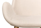 Thao White Linen Gold Legs Chair - Ornate Home