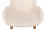 Thao White Linen Gold Legs Chair - Ornate Home