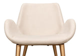 Thao White Linen Gold Legs Chair - Ornate Home