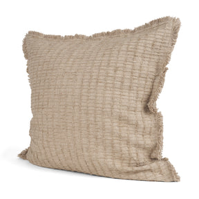 Thatch 20x20 Square Sand Pillow Cover with Non-Allergen Filler - Ornate Home