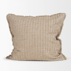 Thatch 20x20 Square Sand Pillow Cover with Non-Allergen Filler - Ornate Home