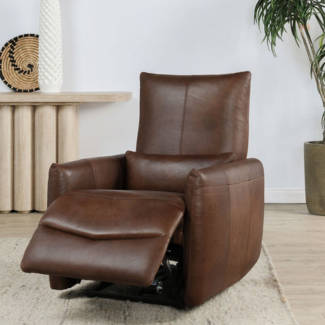 Thaya Antique Brown Power Recliner Chair - Ornate Home