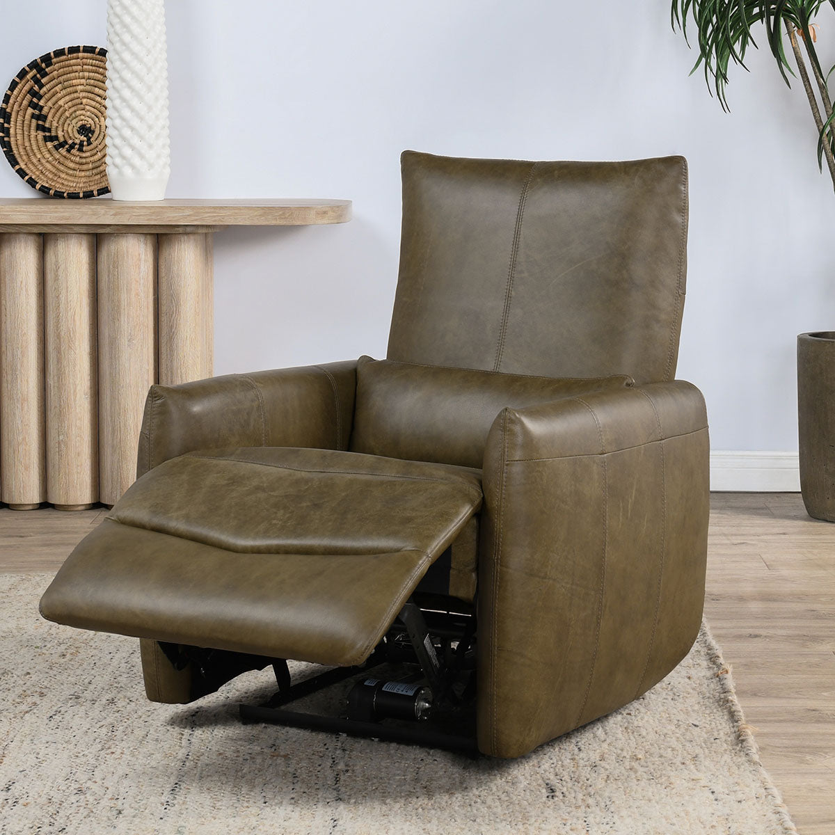 Thaya Earth Brown Power Recliner Chair - Ornate Home