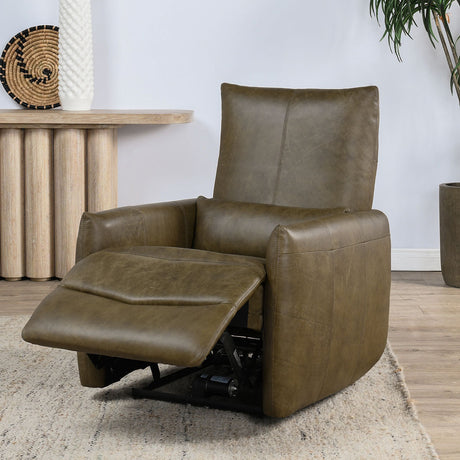 Thaya Earth Brown Power Recliner Chair - Ornate Home