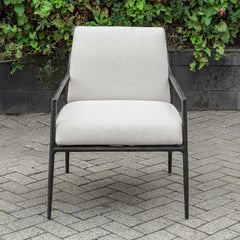Thayer Bronze/White Outdoor Upholstered Lounge Chair - Ornate Home
