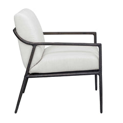 Thayer Bronze/White Outdoor Upholstered Lounge Chair - Ornate Home