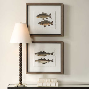 The Catch Multicolor Framed Fish Prints (Set of 2) - Ornate Home