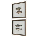 The Catch Multicolor Framed Fish Prints (Set of 2) - Ornate Home