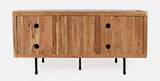 The Wave Brown 3 Door Accent Cabinet - Ornate Home