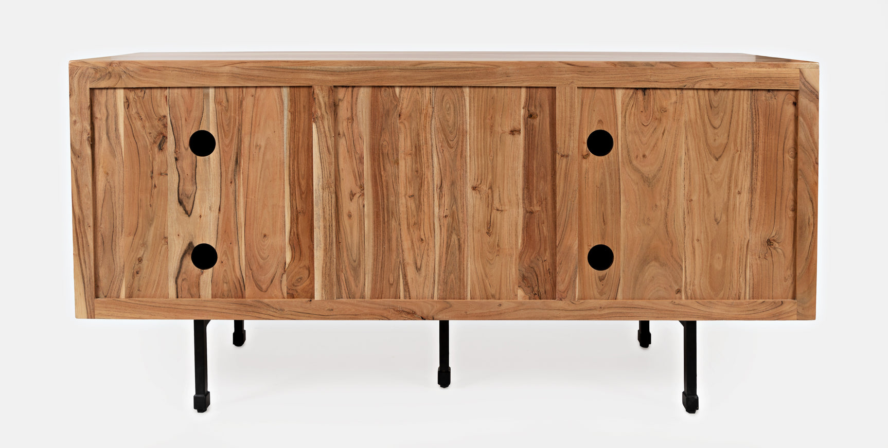 The Wave Brown 3 Door Accent Cabinet - Ornate Home