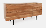 The Wave Brown 3 Door Accent Cabinet - Ornate Home