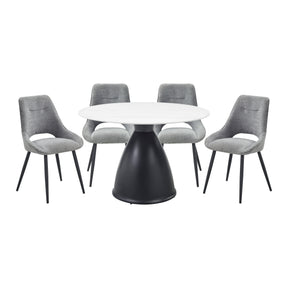 Thea Gray 5pc Dining Set - Ornate Home
