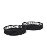Thea Matte Black Wicker Trays (Set of 2) - Ornate Home