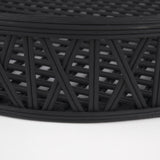 Thea Matte Black Wicker Trays (Set of 2) - Ornate Home
