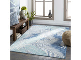 Thebarton Coastal Blue Palm Area Rug - Ornate Home