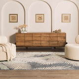 Thebarton Coastal Blue Palm Outdoor Area Rug - Ornate Home