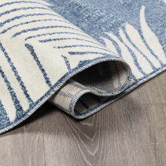Thebarton Coastal Blue Palm Outdoor Area Rug - Ornate Home