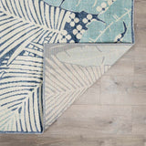 Thebarton Coastal Blue Palm Outdoor Area Rug - Ornate Home