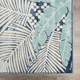 Thebarton Coastal Blue Palm Outdoor Area Rug - Ornate Home