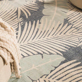 Thebarton Coastal Blue Palm Outdoor Area Rug - Ornate Home